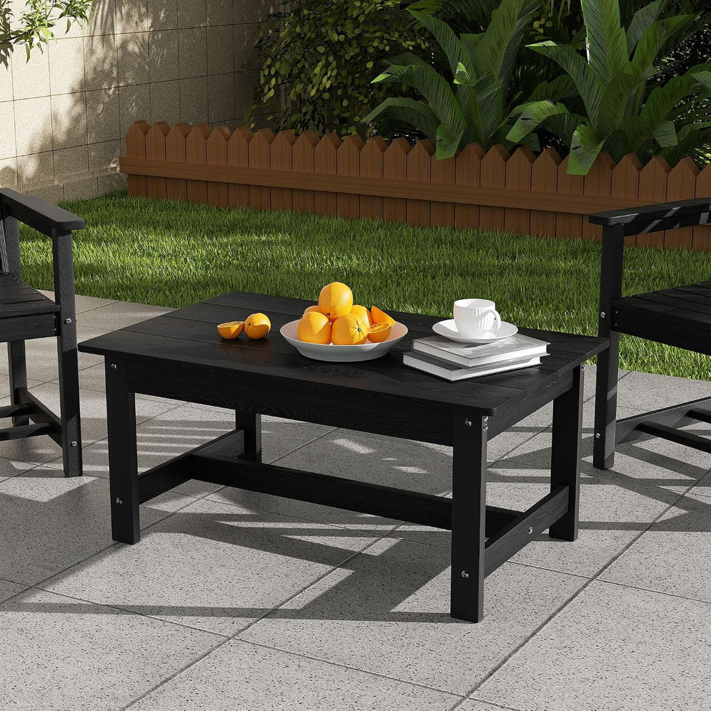 HDPE Outdoor Coffee Table, Black