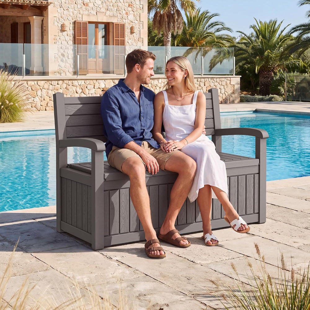 Fancyango Outside Outdoor Storage Box, Outdoor Patio Storage Bin, Deck Box