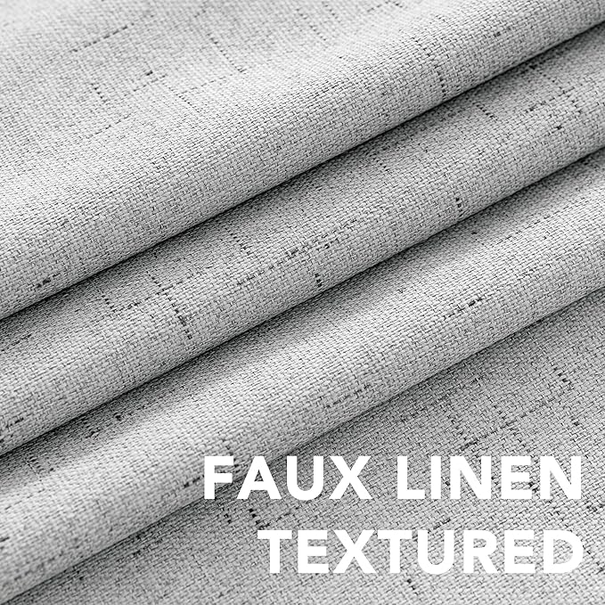 H.VERSAILTEX 100% Blackout Curtains for Bedroom Thermal Insulated Linen Textu...