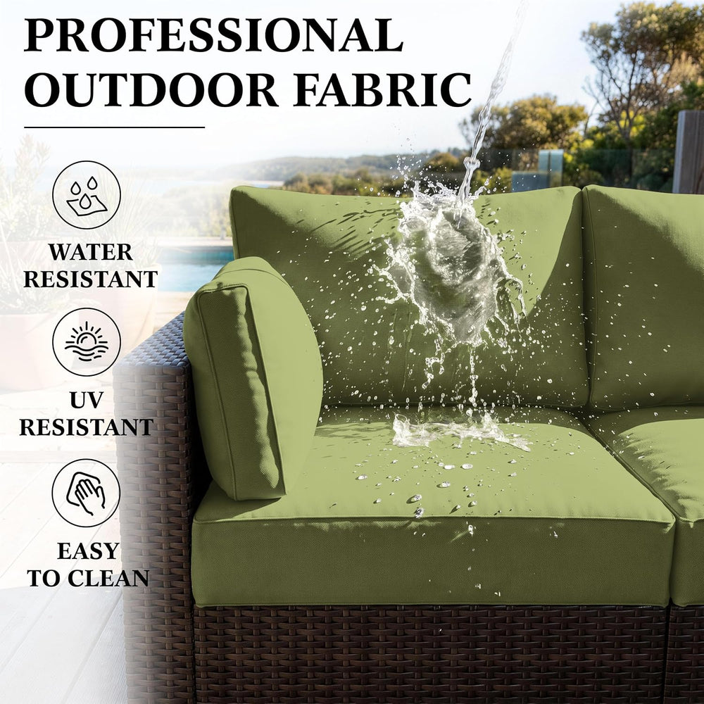 8p Outdoor Cushion Slipcovers Patio Cushion Covers Replacement, Covers Only