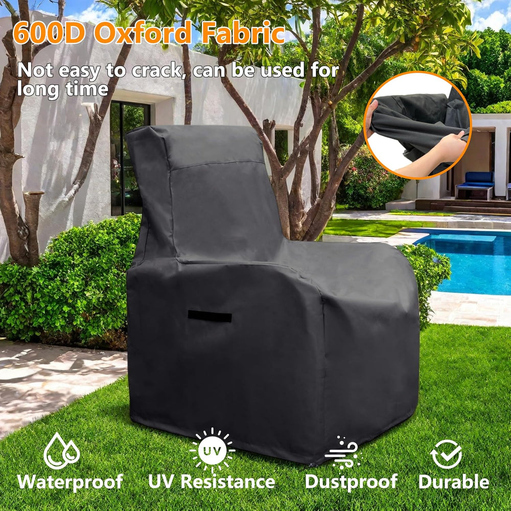 Outdoor Chair Covers Waterproof Patio Recliner Cover 600D Oxford Fabric Wicke...