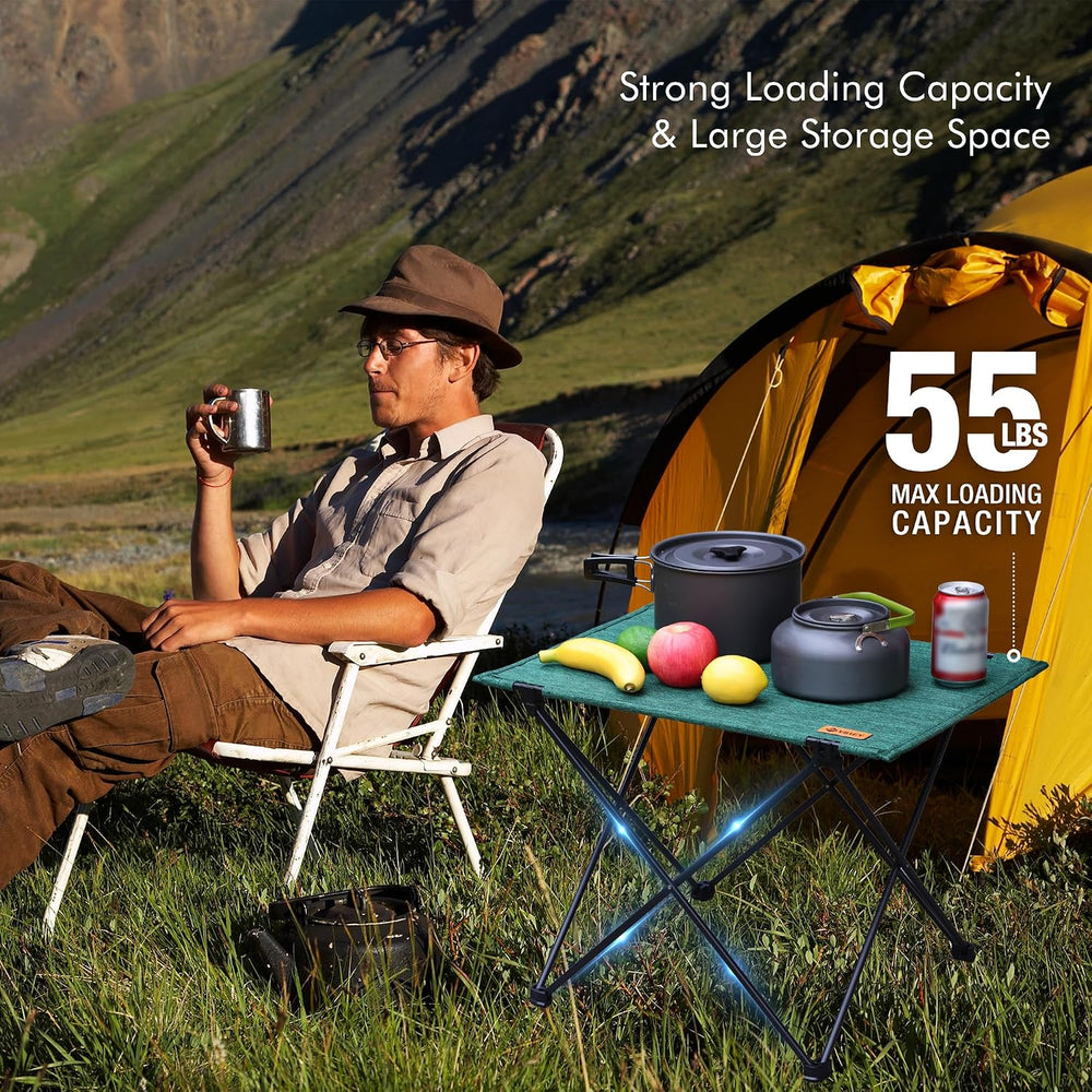 VILLEY Folding Camping Table, Portable Lightweight Table with Carry Bag