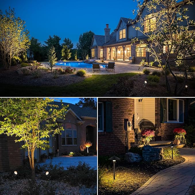 SUNVIE LED Low Voltage Landscape Lighting 12V Landscape Lighting Kit with Con...