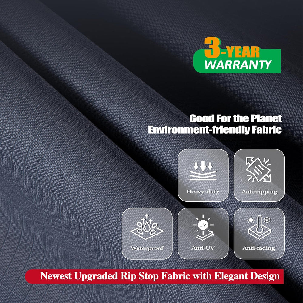 F&J Outdoors Round Patio/Outdoor Furniture Covers, Grey, 84"Dia x 31...