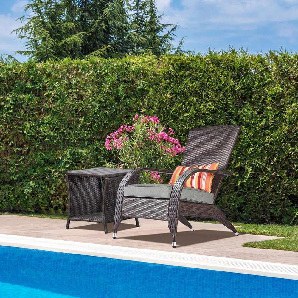 Wicker Adirondack Chair Fire Pit Chairs Oversized Comfy Patio Chairs Outdoor ...