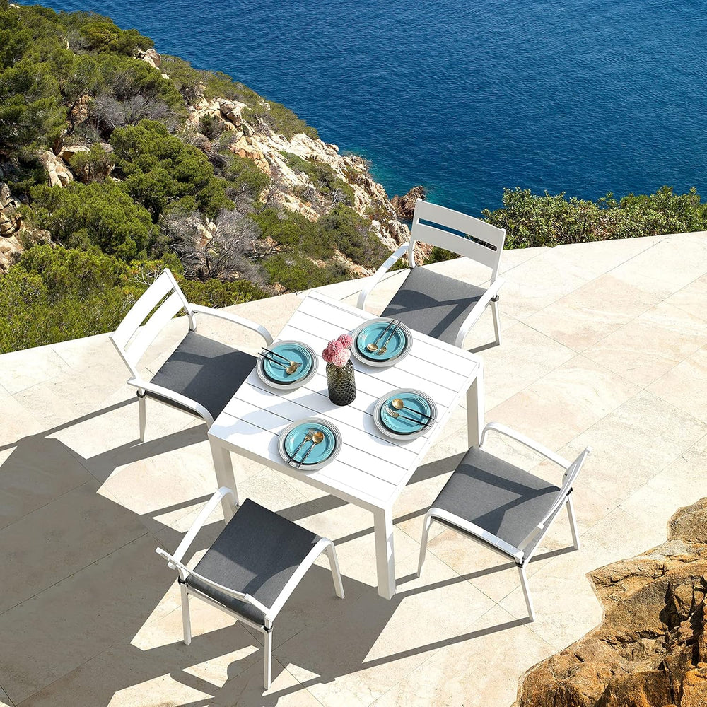 Soleil Jardin Aluminum Extendable Outdoor Dining Table, 35" - 71"