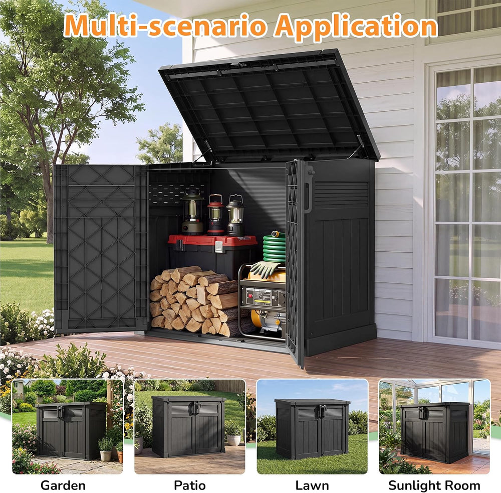 Outdoor Storage Box & Cabinet 51 Cu Ft, Garden Patio Storage Box