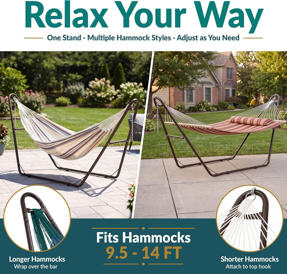 Sunnydaze Universal Heavy-Duty Hammock Stand for Outside, Chains Included