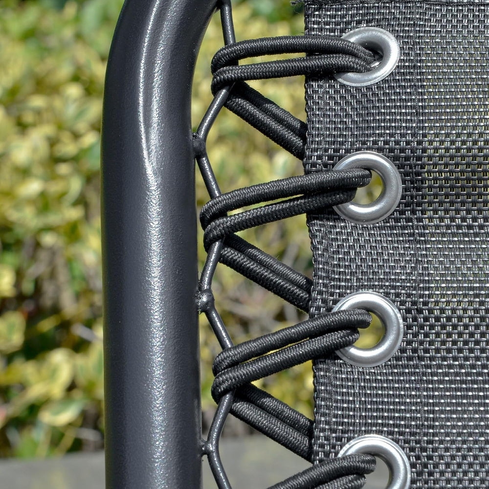 Outsunny 2-Seater Patio Swing Chair Outdoor Canopy Swing Glider, Black