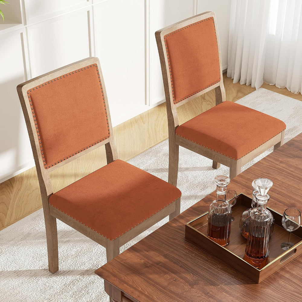 Dining Chairs Set of 8, Mid Century Modern Upholstered Dining Room Chairs, Fa...