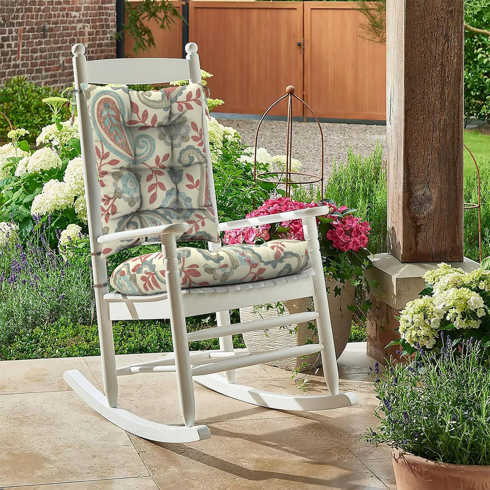 DYTXIII Set of 2 Rocking Chair Cushions for Outdoor/Indoor Use,Water Resistan...