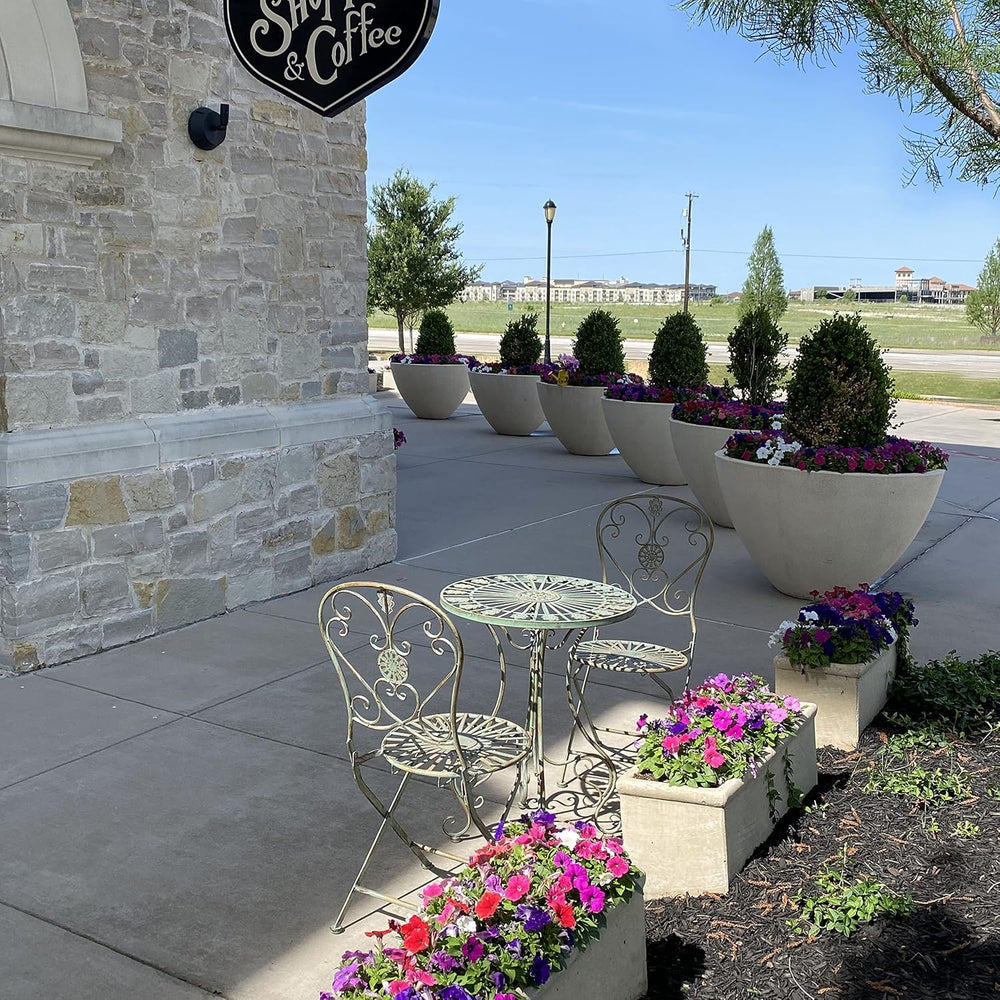 Westcharm Folding Metal Bistro Set w/Scrolling Heart & Peacock Tail Motif...