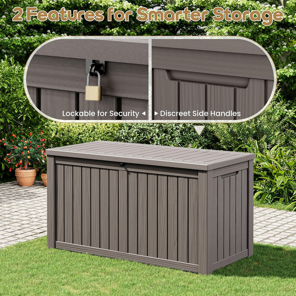 Bifanuo Outdoor Storage Box, 180 Gallon Deck Box Waterproof for Patio