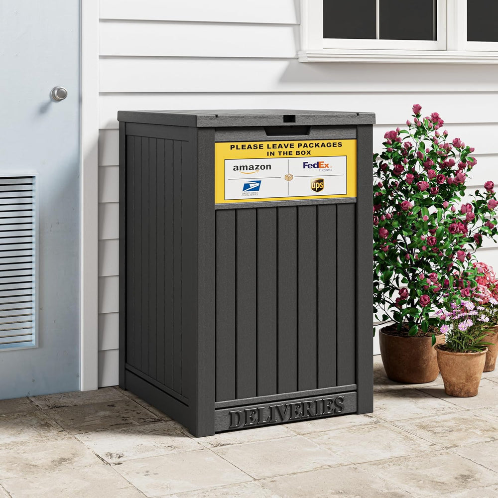 Package Delivery Box for Outside, Classic Black