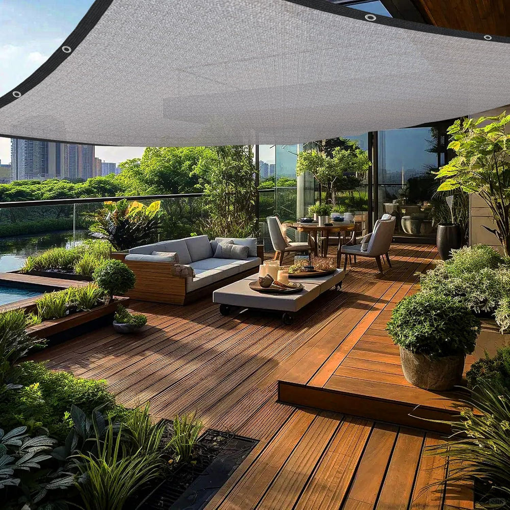 Sun Shade Cloth with Grommets,90% UV Protection Shade Fabric,Pergola Shade Co...