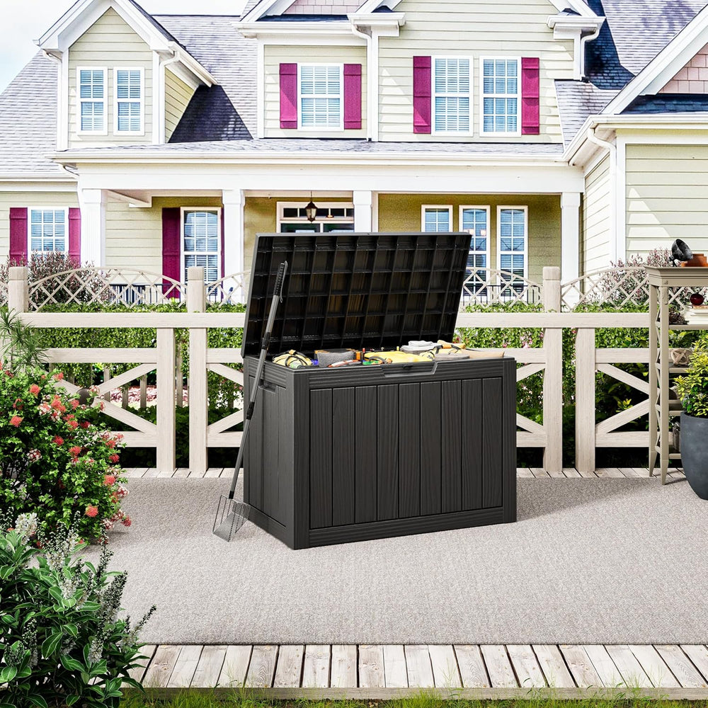 55 Gallon Package Delivery Box for Outside, Waterproof Storage Box with Locka...