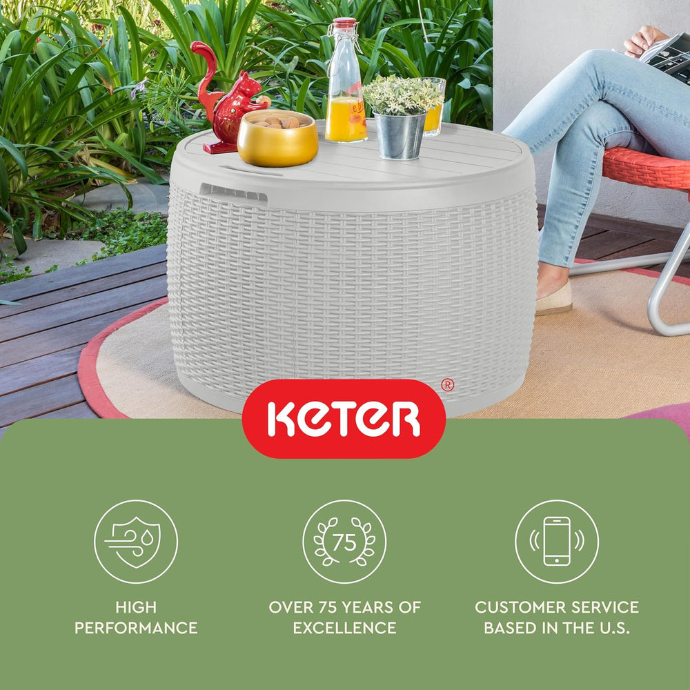 Keter Circa 37 Gallon Resin Deck Box Stool