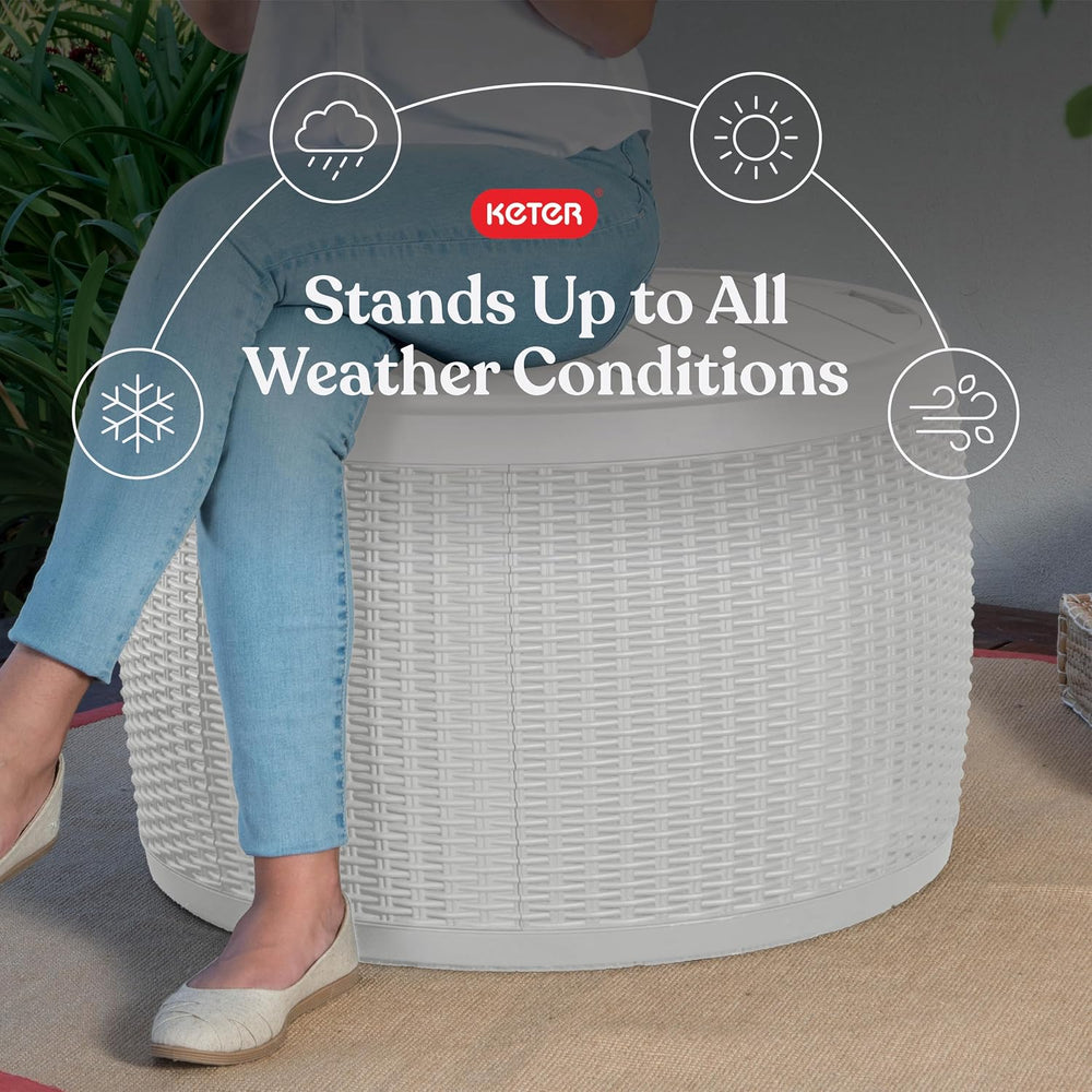 Keter Circa 37 Gallon Resin Deck Box Stool