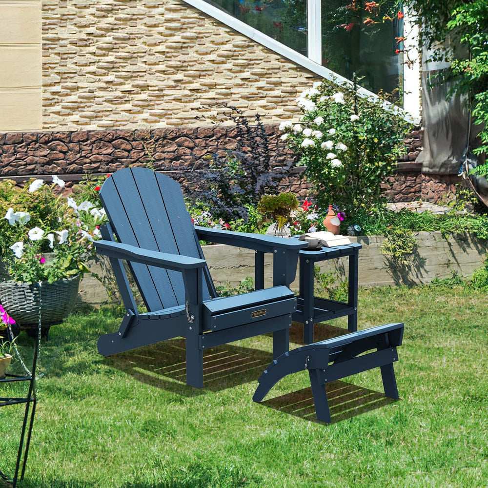 SERWALL Folding Adirondack Chair Footrest Set of 2, Adirondack Ottomans Foots...