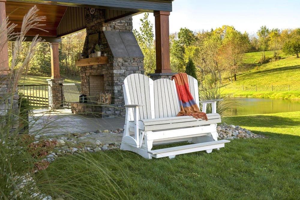 LuxCraft Adirondack Balcony Glider - 5' with Drop Down Console (Brazilian...