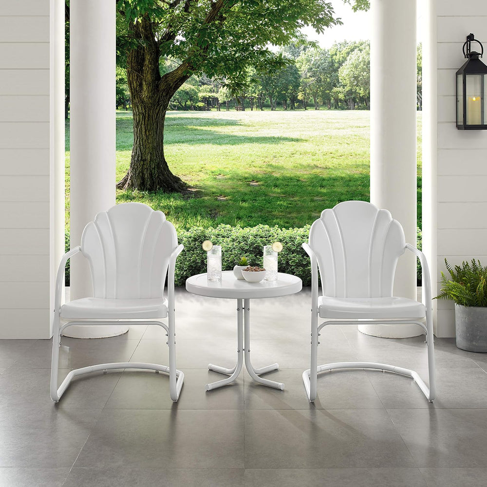 Crosley Furniture Tulip 3-Piece Chair & Side Table Set