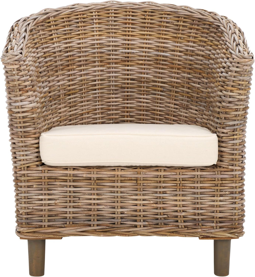 SAFAVIEH Omni Barrel Wood Accent Chair, 30" FOX6501C