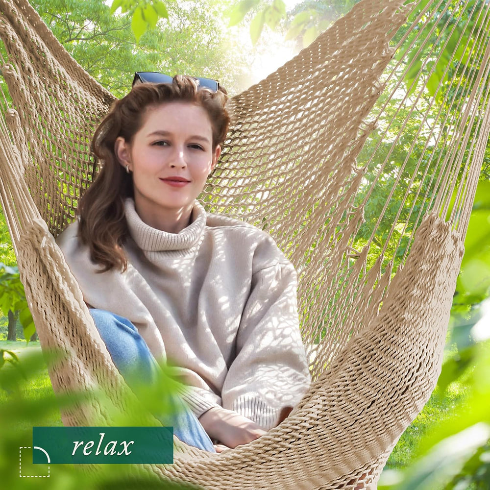 Bathonly Large Hammock Chair with Spreader Bar, Caribbean Hammock Swing Chair...