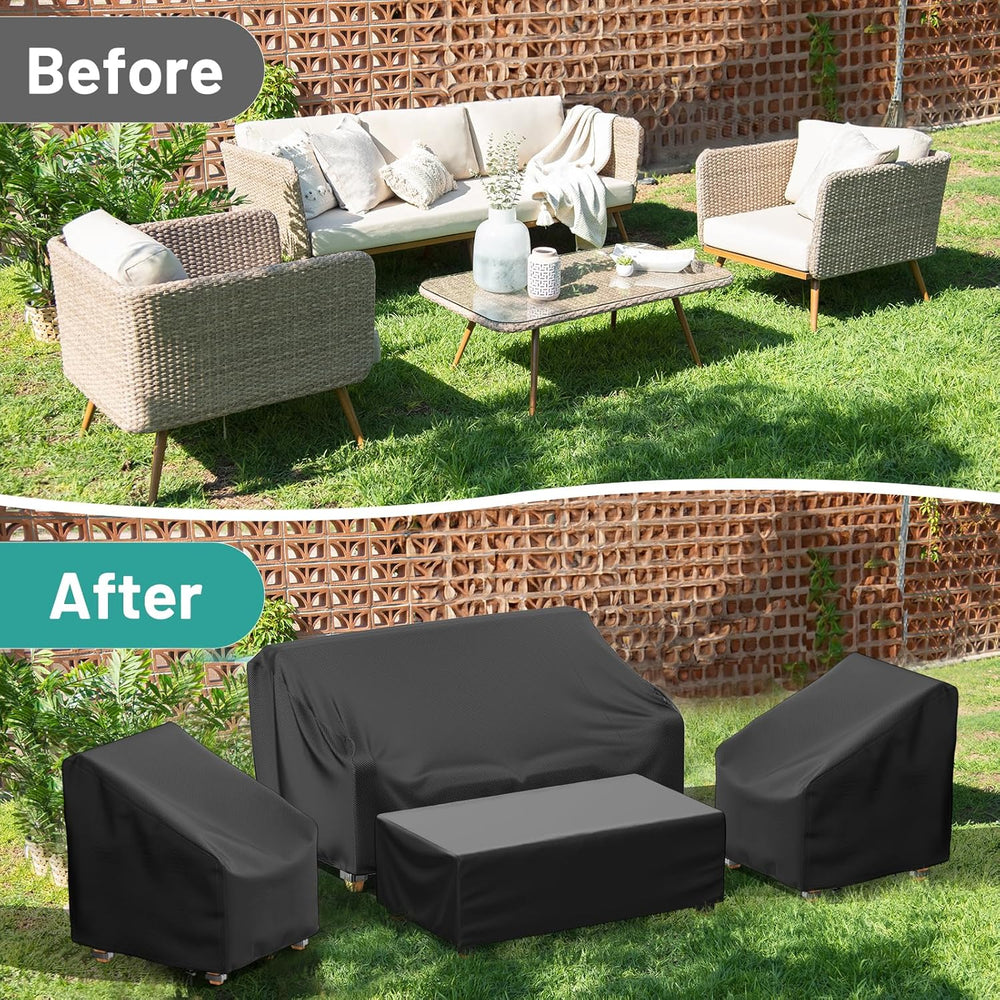 Mrrihand Patio Furniture Covers, 4 Piece Outdoor Furniture Cover Waterproof i...