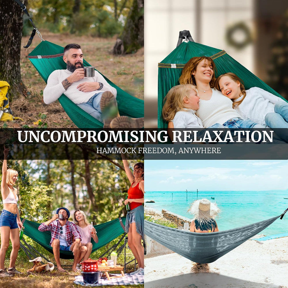 Tranquillo Combo - Adjustable Foldable Hammock with Stand, Peacock