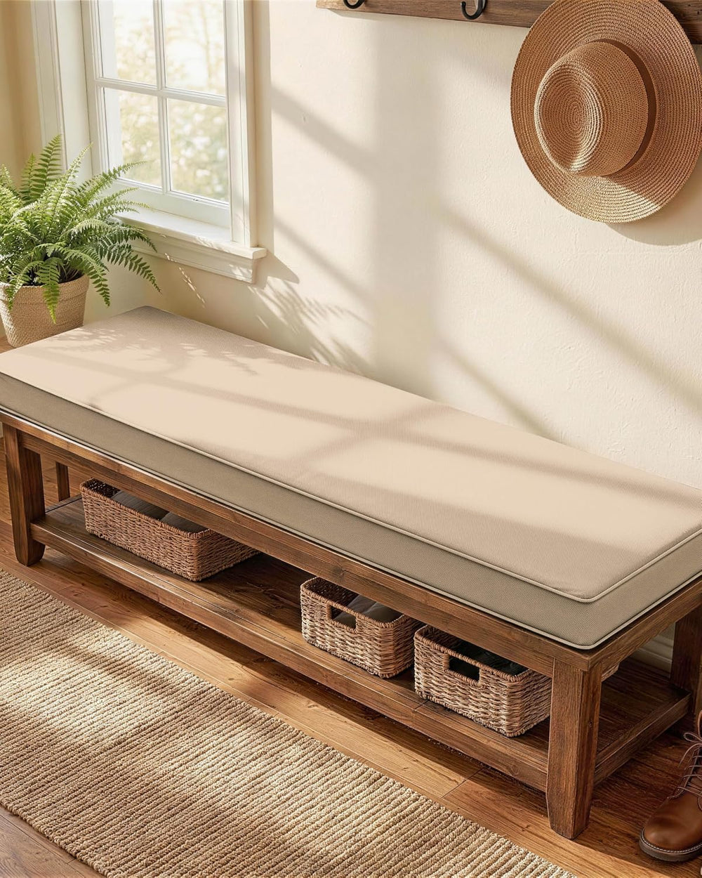 Outdoor Bench Cushions for Patio Furniture 36 X 18 Inch Water-Resistant &...