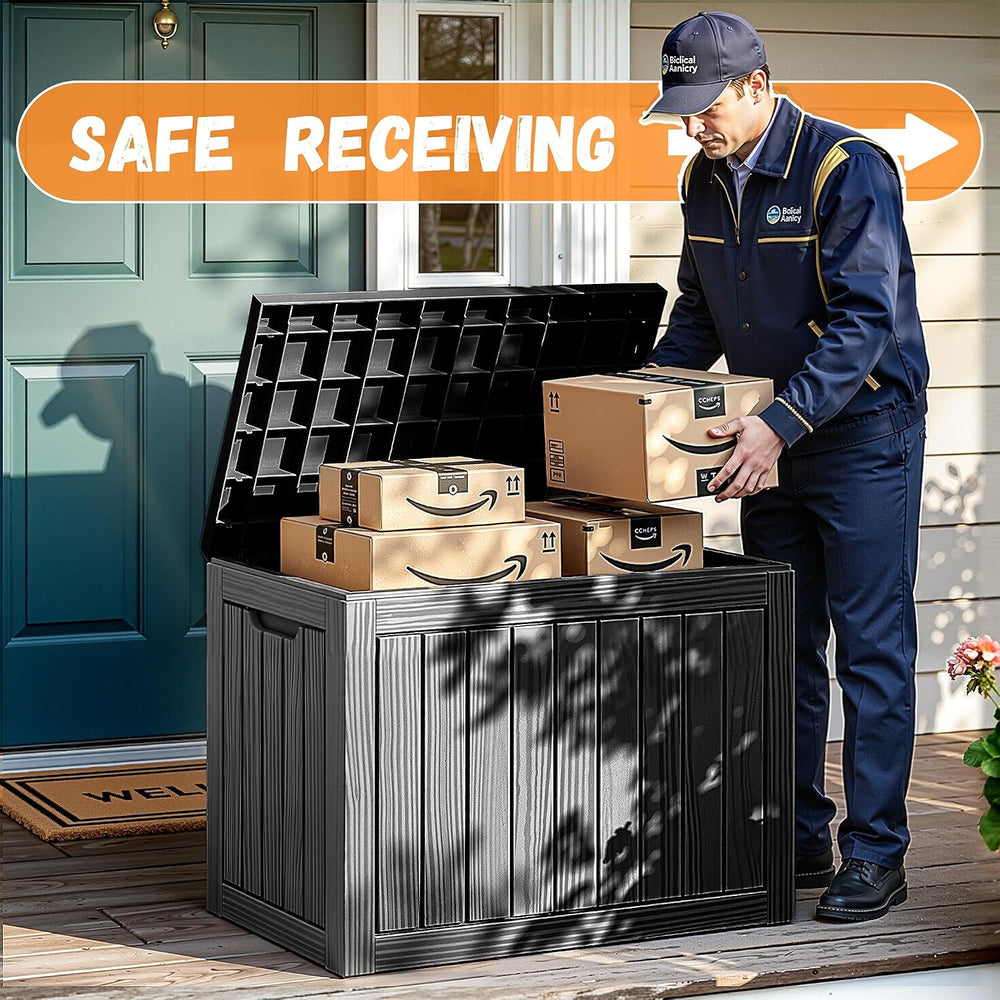 50Gal Package Delivery Box Lockable Outdoor Storage Box