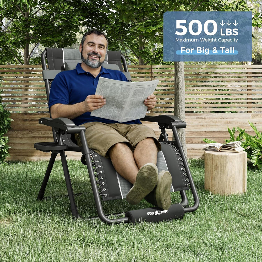 UDPATIO Oversized Zero Gravity Chair Outdoor Patio Folding Recliner | 33in Ad...