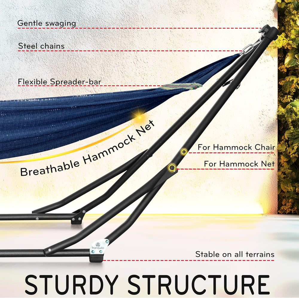 Tranquillo UniGen Hammock, Hammock with Stand Heavy Duty Indoor/Outdoor Hammo...