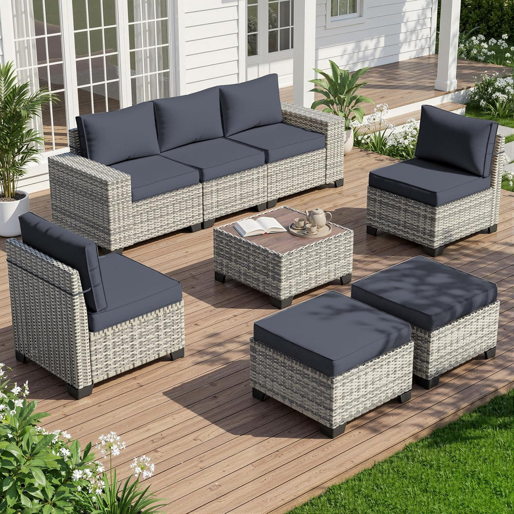 Outdoor Patio Furniture Set PE Wicker Rattan Outdoor Sectional Sofa