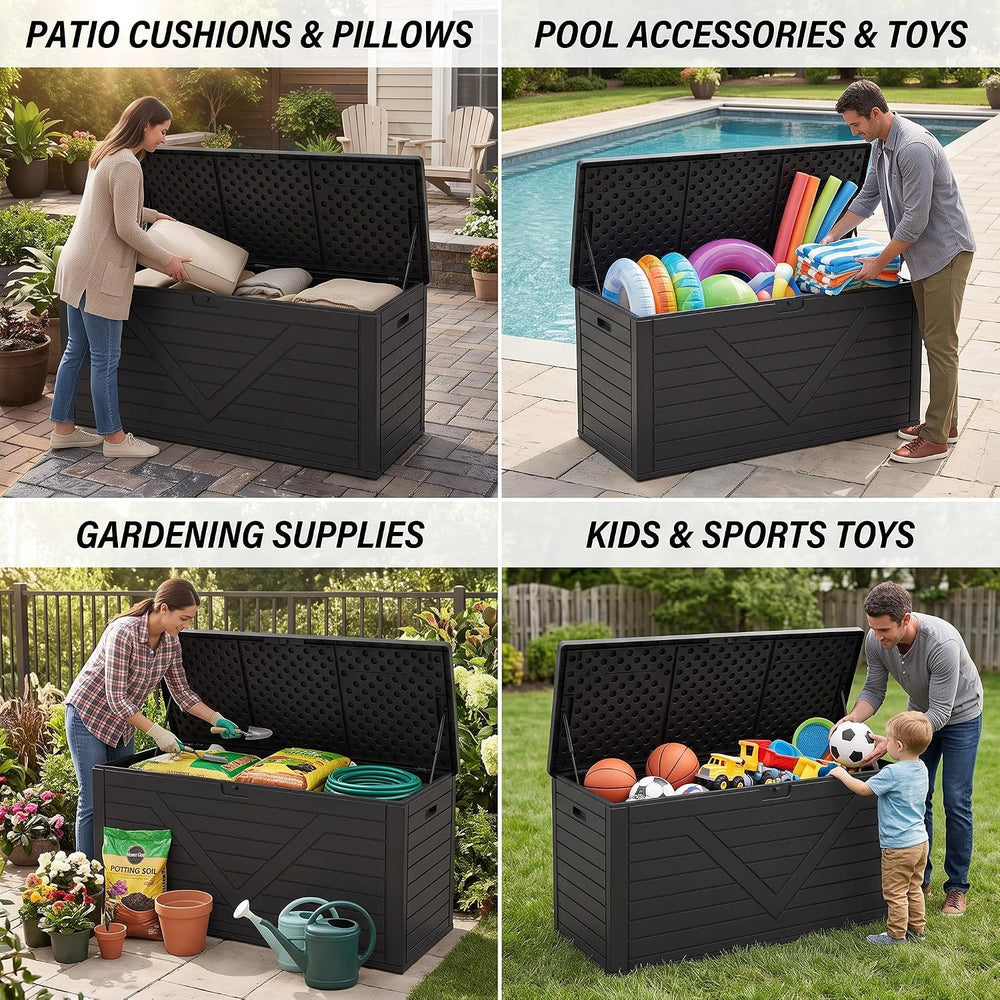 69.7'' Extra Long Outdoor Storage Box, Waterproof & Lockable Deck...