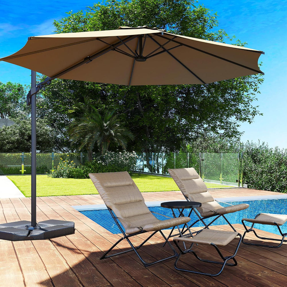 Abba Patio 10FT Vienna Offset Patio Umbrella Outdoor Cantilever Umbrella with...