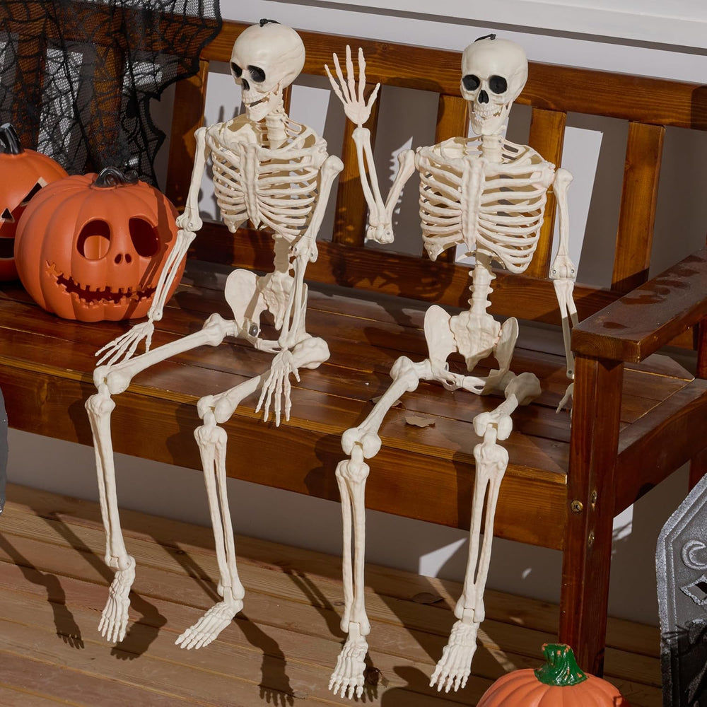 JOYIN 2PCS 36" Halloween Realistic Skeleton Decor, 3FT Full Body Stayabl...