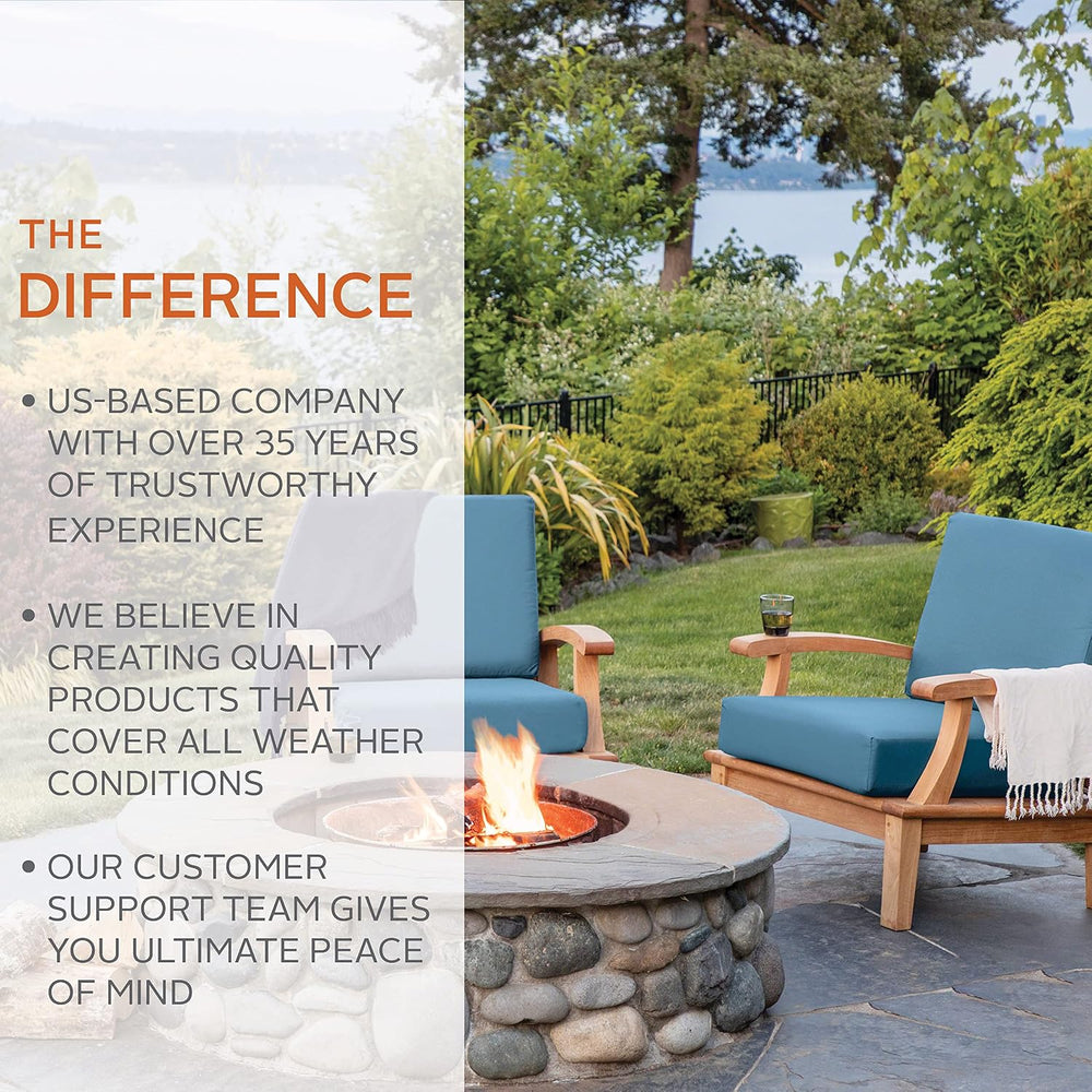 Classic Accessories Ravenna Water-Resistant 22 x 21 x 3 Inch Patio Seat Cushi...
