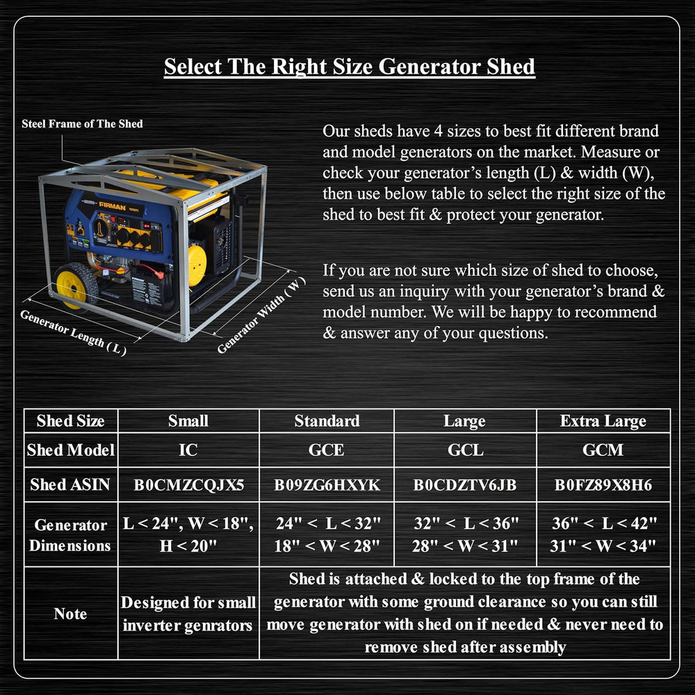 Generator Shed For Storing & Running Generator Outdoor - Combining Genera...
