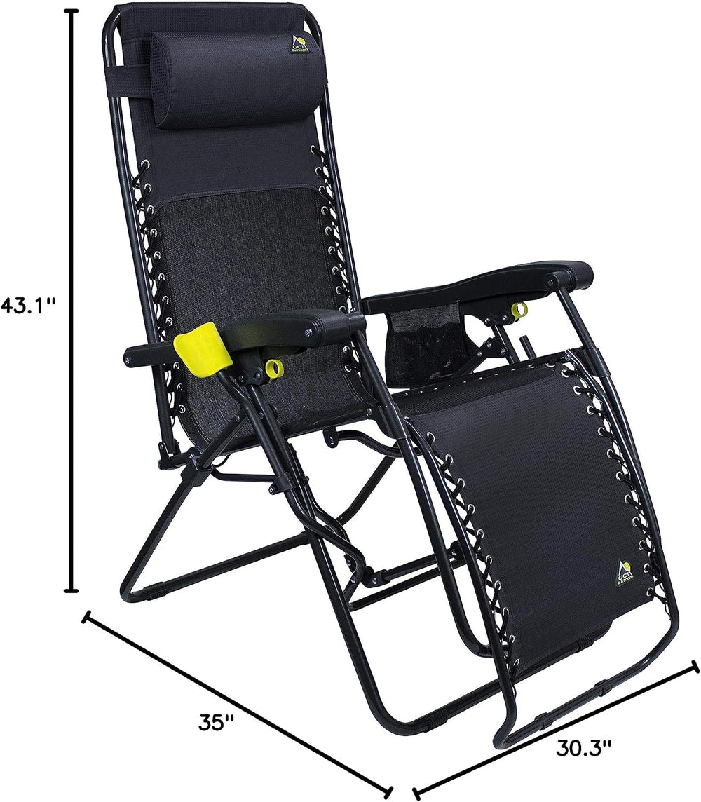 GCI Outdoor FreeForm Zero Gravity Chair, Black