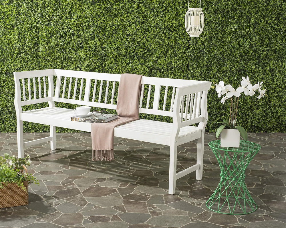 SAFAVIEH Outdoor Patio Furniture Collection – Brentwood Antique White Distres...
