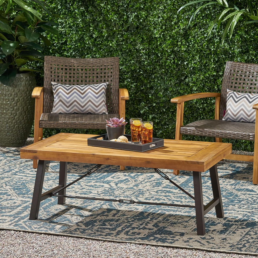 Christopher Knight Home Catriona Outdoor Acacia Wood Coffee Table, Teak Finis...