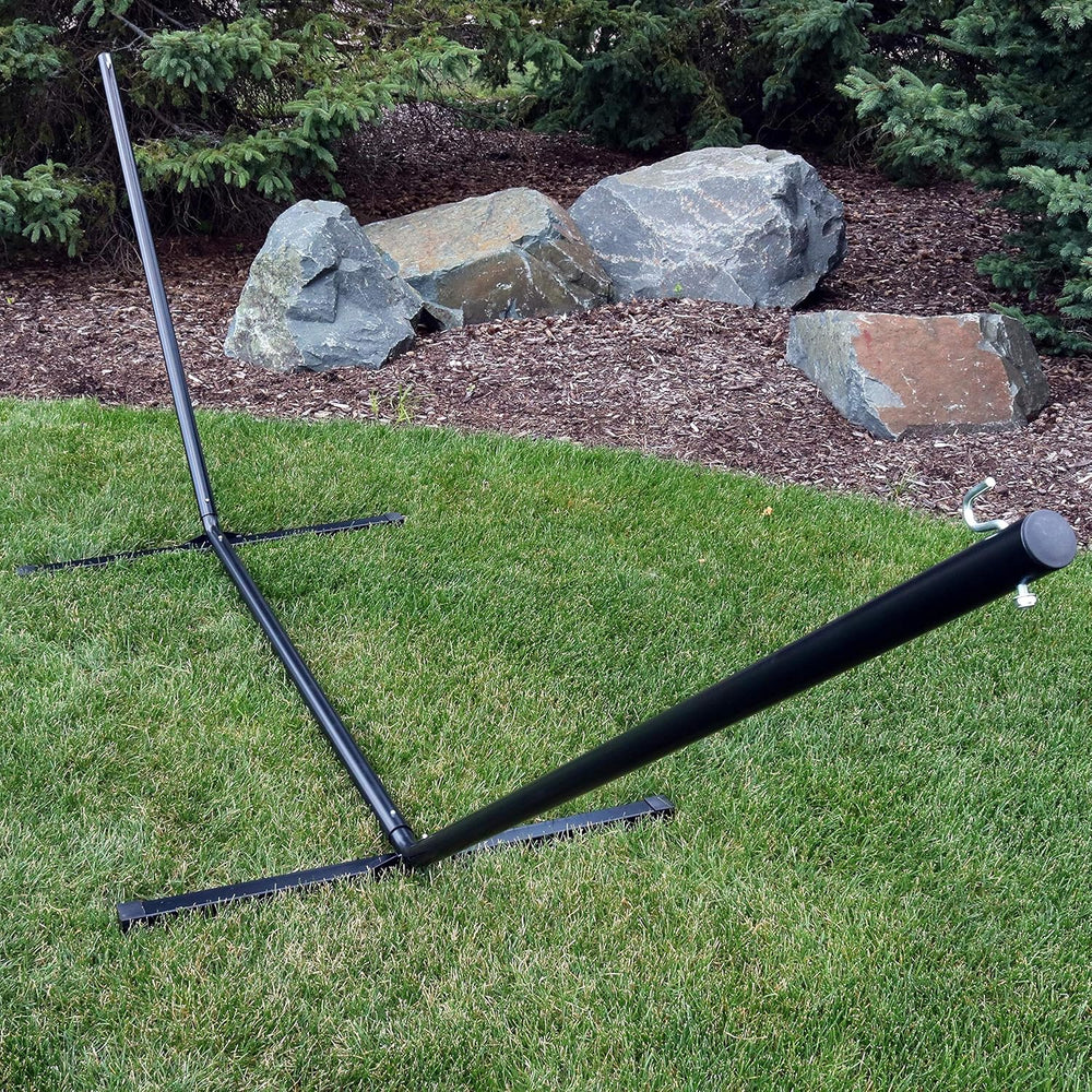 Sunnydaze Heavy-Duty Hammock Stand for Outside, Black, Easy Assembly