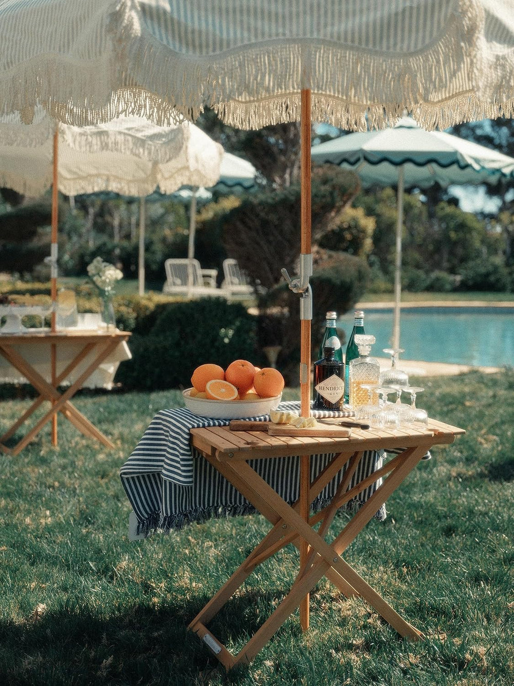 Business & Pleasure Co. Tall Folding Picnic Table - Perfect Outdoor Table...
