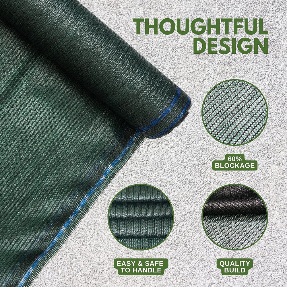 5'10"x100 ft 60% Eyelets Shade Cloth Roll