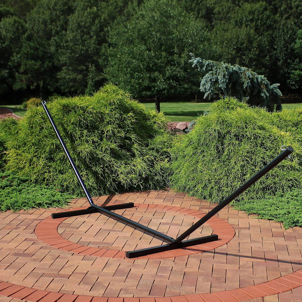 Sunnydaze Heavy-Duty Hammock Stand for Outside, Black, Easy Assembly