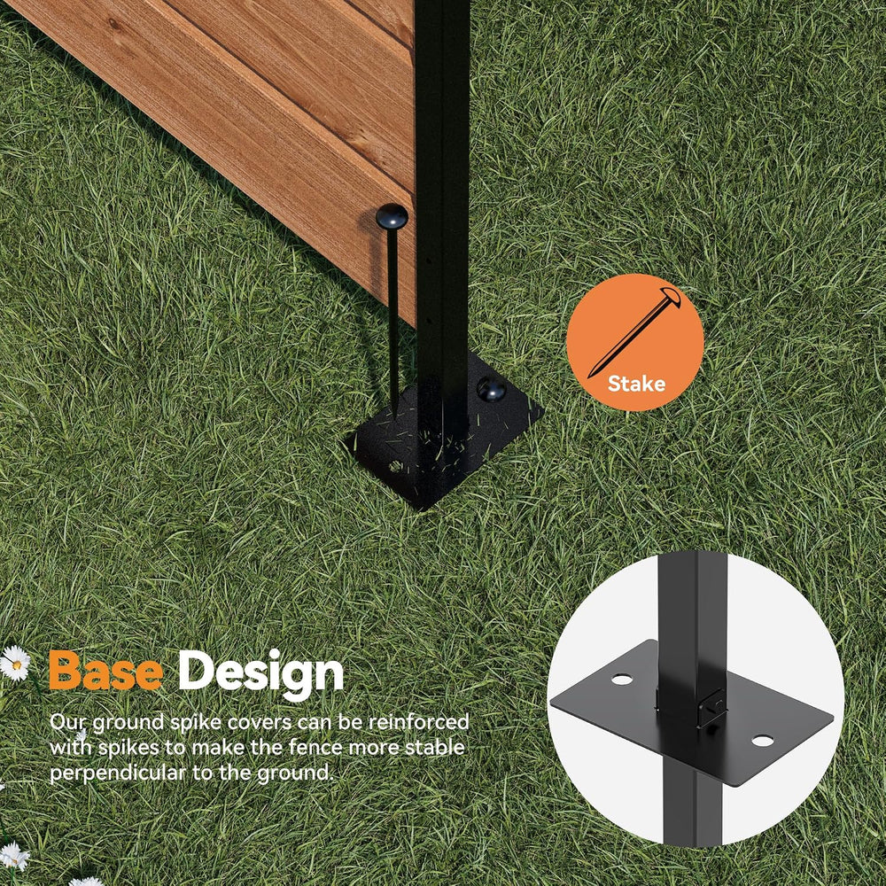 Modern Shade 5x3 Privacy Fence Panels, Cedar Wood Privacy Screen for Patio