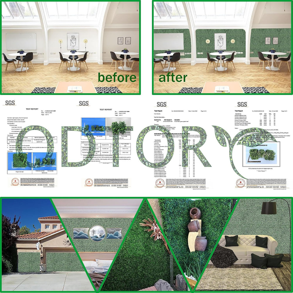 ODTORY Artificial Ivy Privacy Fence Wall Screen: 40X120 in (33.5 sqft)
