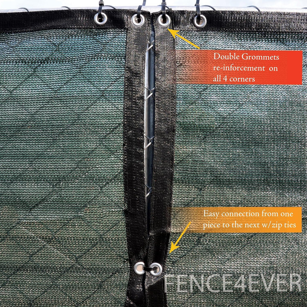 6'x25' 3rd Gen Dark Green Fence Privacy Screen Windscreen Shade Cover...
