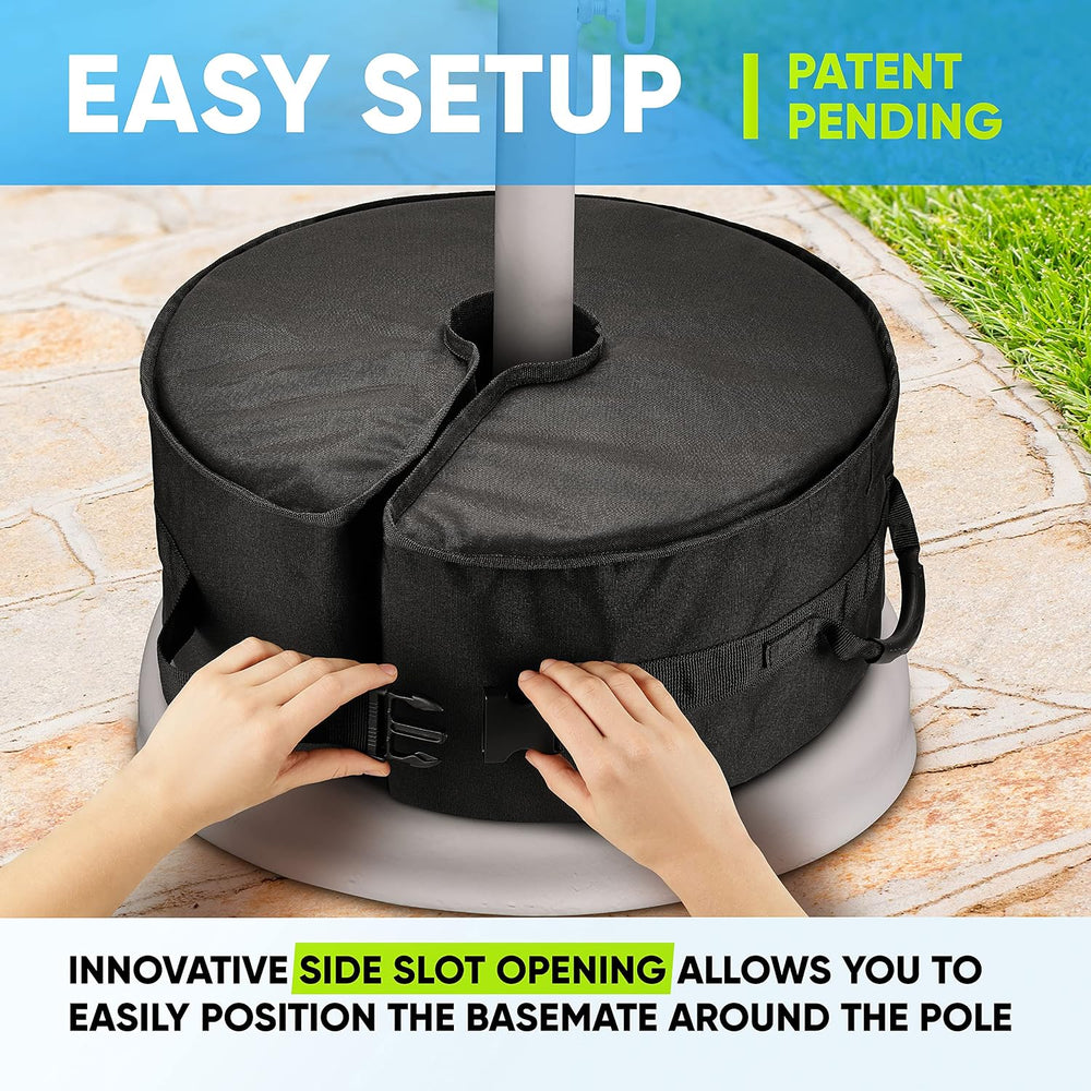 Rhino BaseMate 18" Round Umbrella Base Weight with Side-Slot Opening – F...